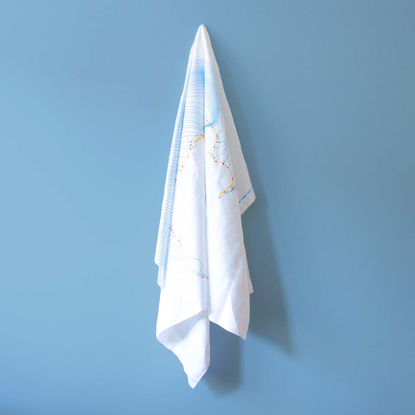 White North Coast Map - Beach Towel