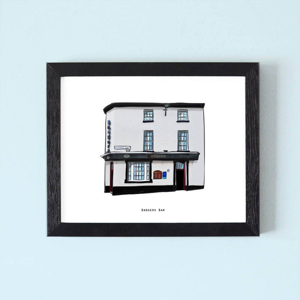 Badgers Bar Illustrated Pubs of Derry