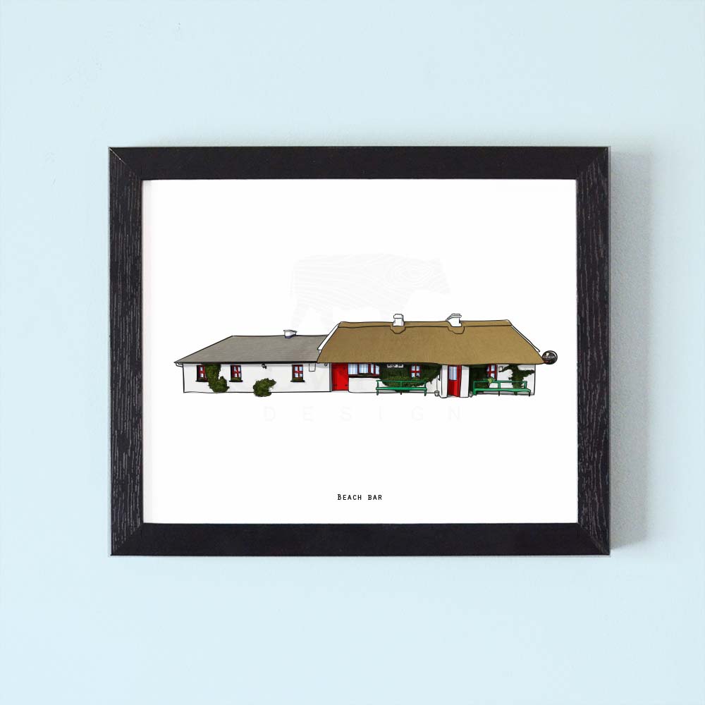 Beach Bar - Sligo Illustrated Pubs of Ireland