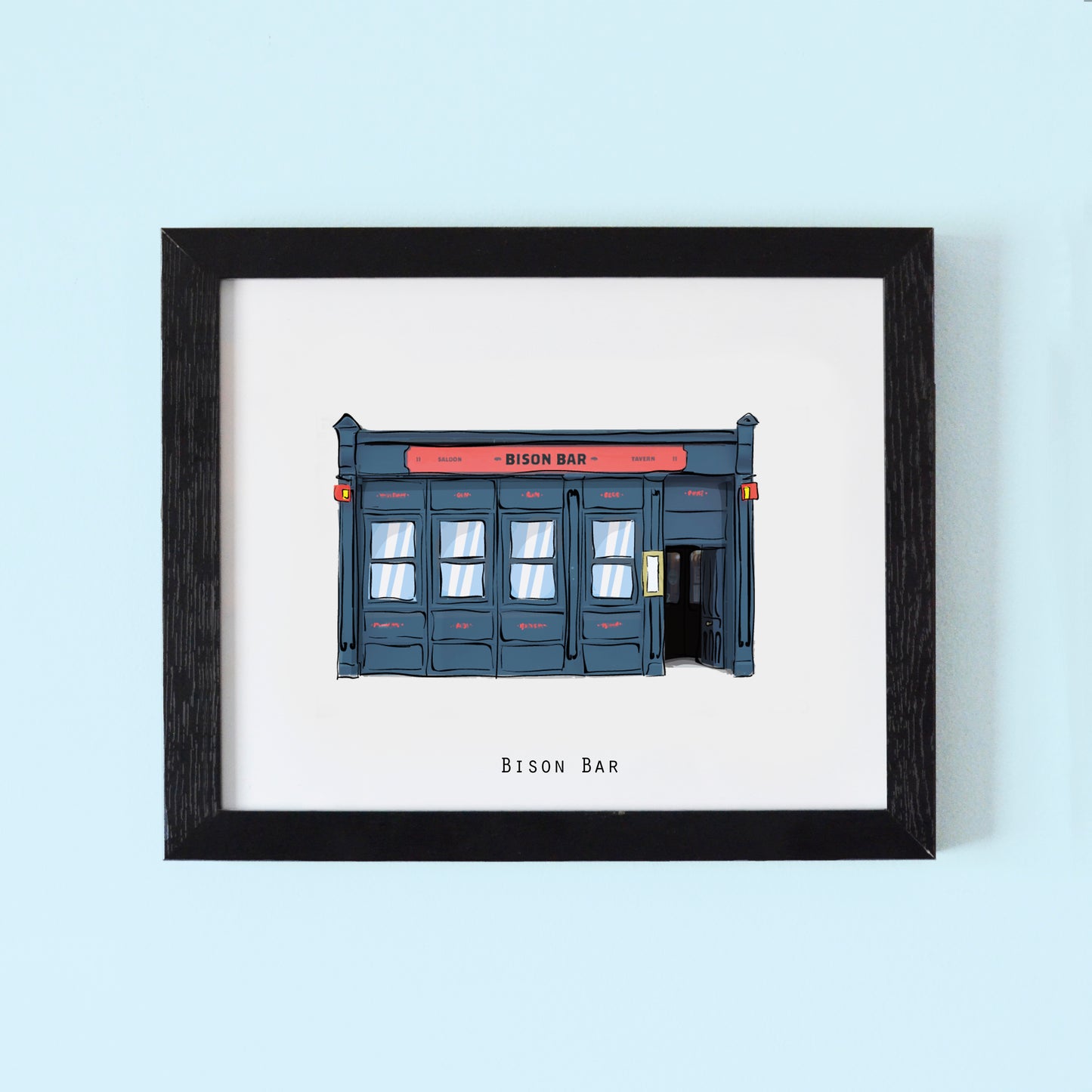 Bison Bar Illustrated pubs of Dublin