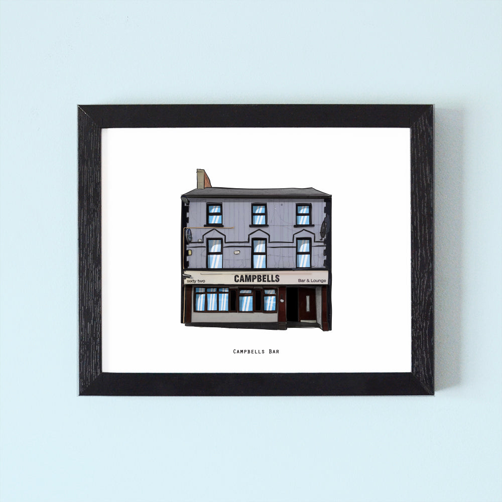 Campbells Bar Illustrated Pubs of Derry