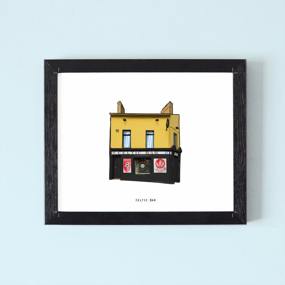 Celtic Bar Illustrated Pubs of Derry