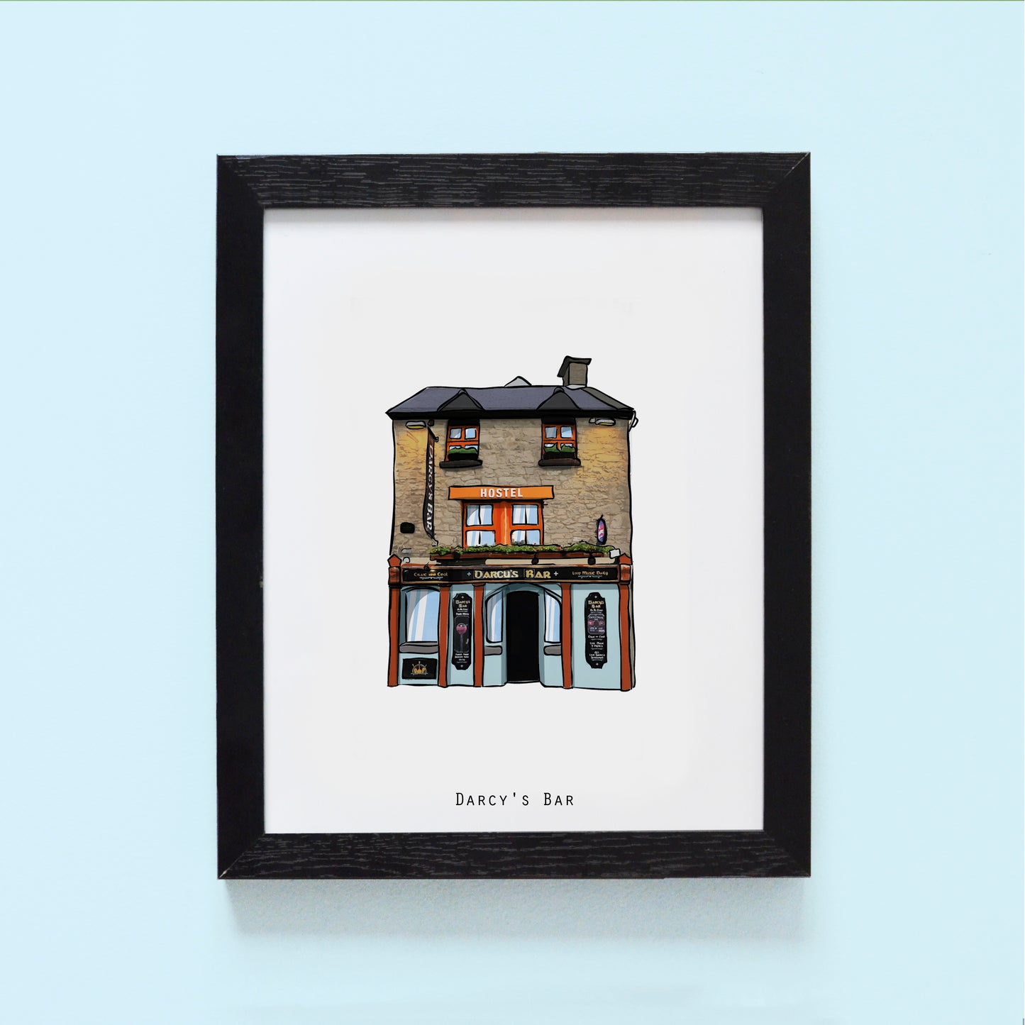 Darcy's Bar Illustrated Pubs of Galway