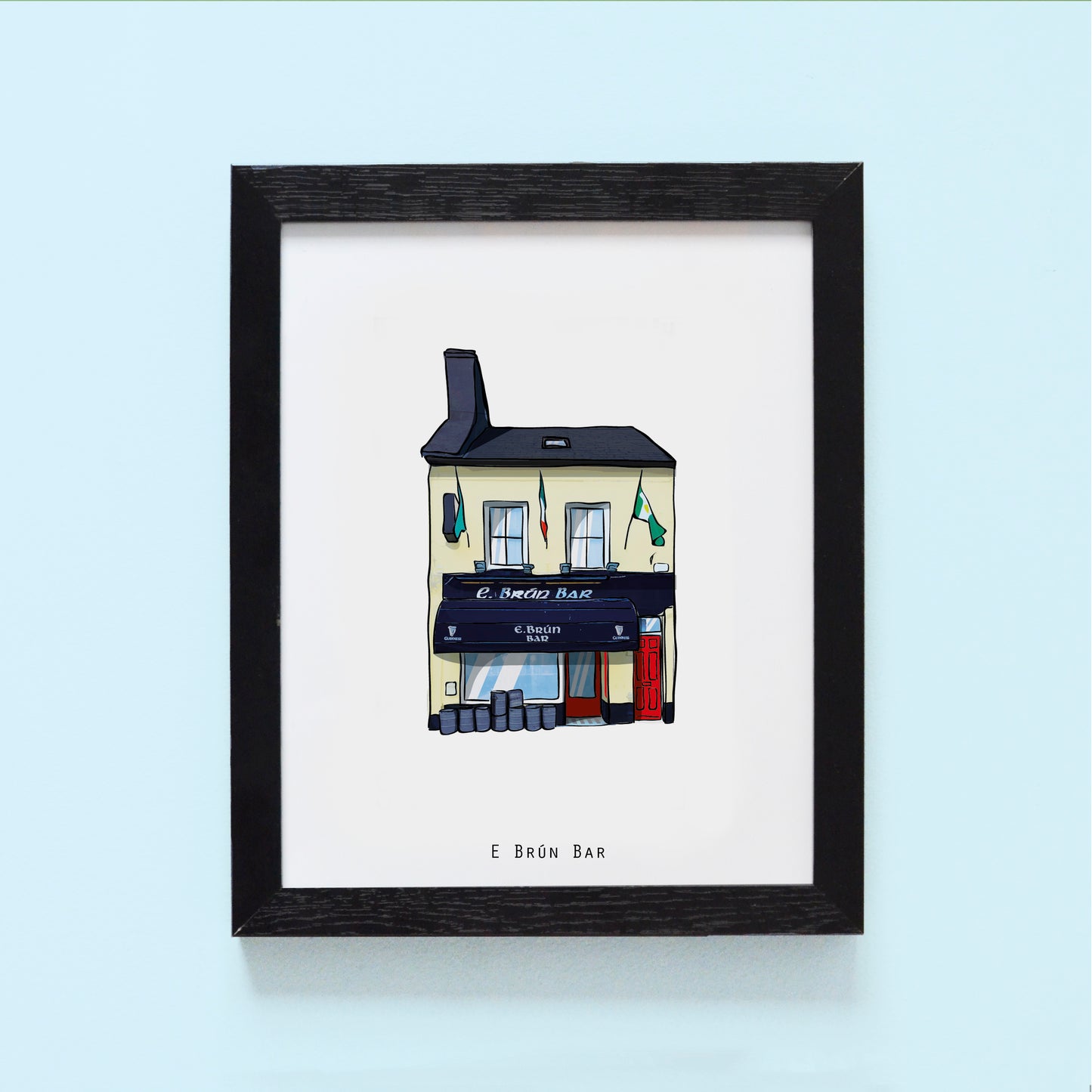 E Brún Bar Illustrated Pubs of Galway