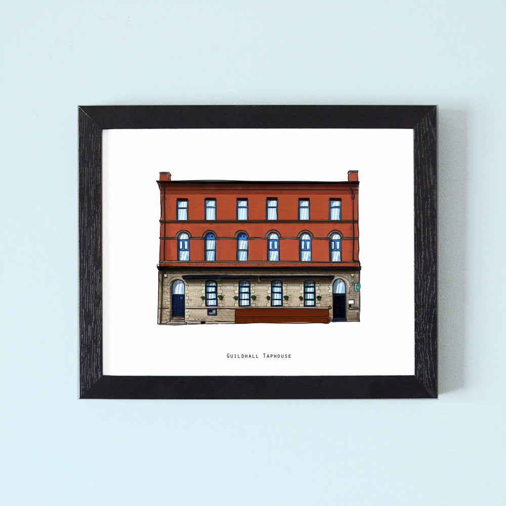 Guildhall Taphouse Illustrated Pubs of Derry