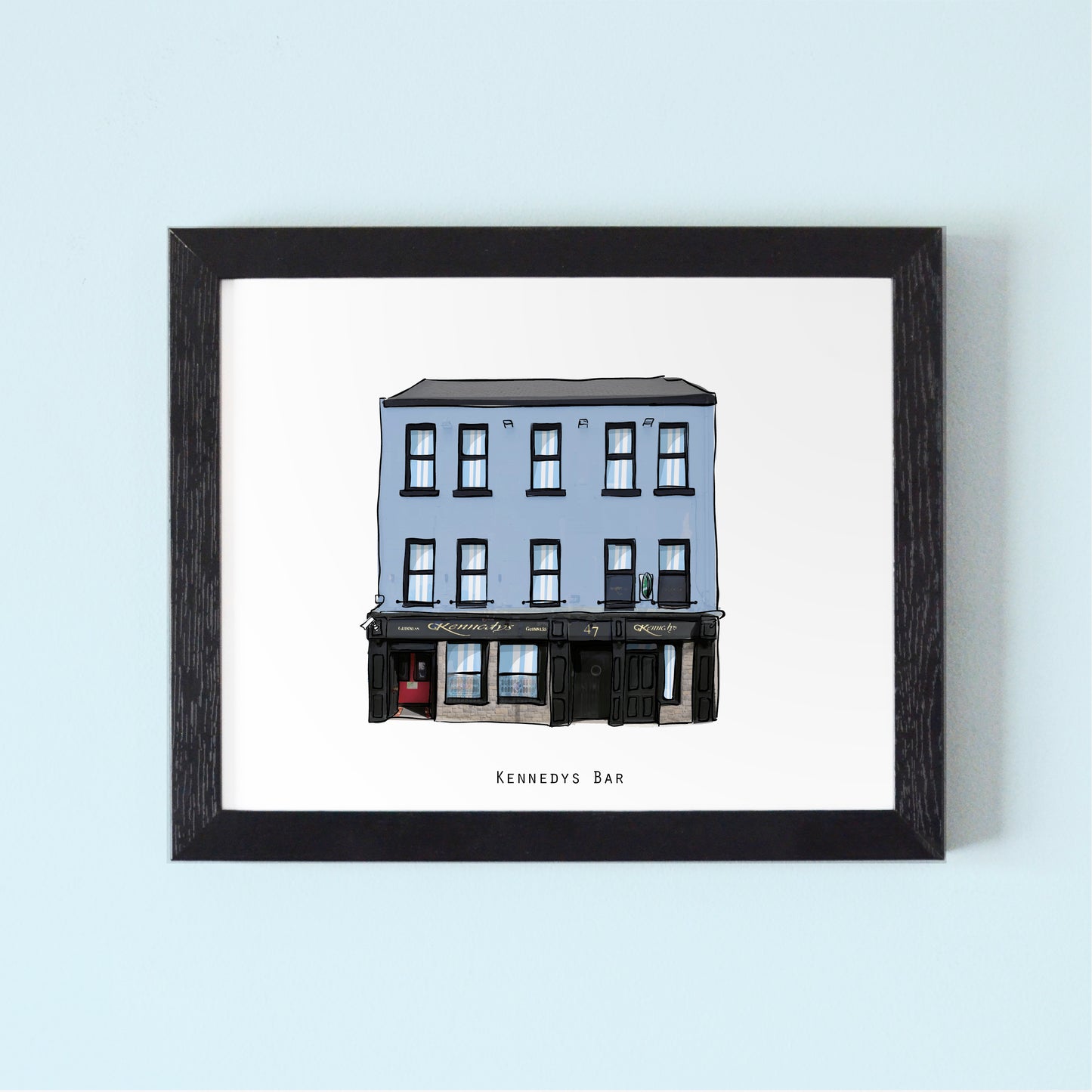 Kennedys bar Illustrated Pubs of Galway