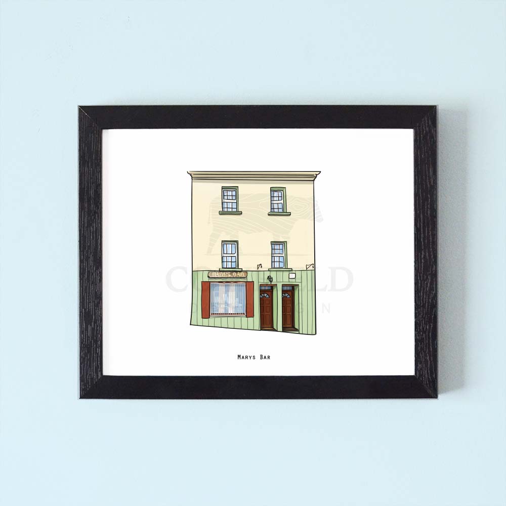 Marys Bar Illustrated Pubs of Ireland