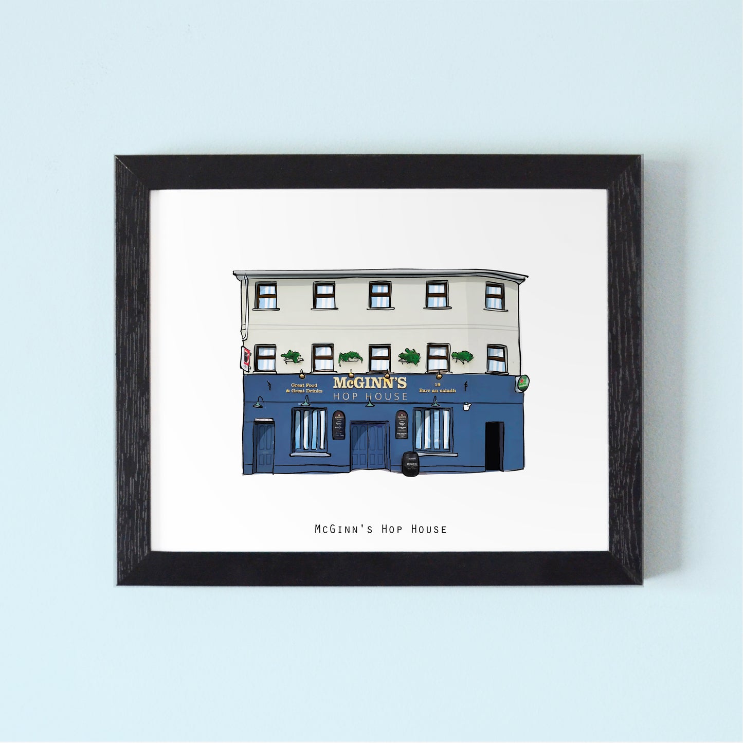 McGinn's Hop House Illustrated Pubs of Galway