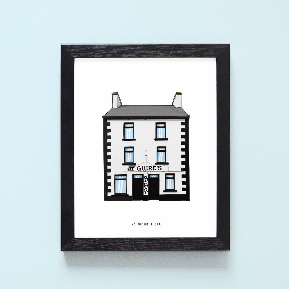 Mc Guire's Bar Illustrated Pubs of Donegal