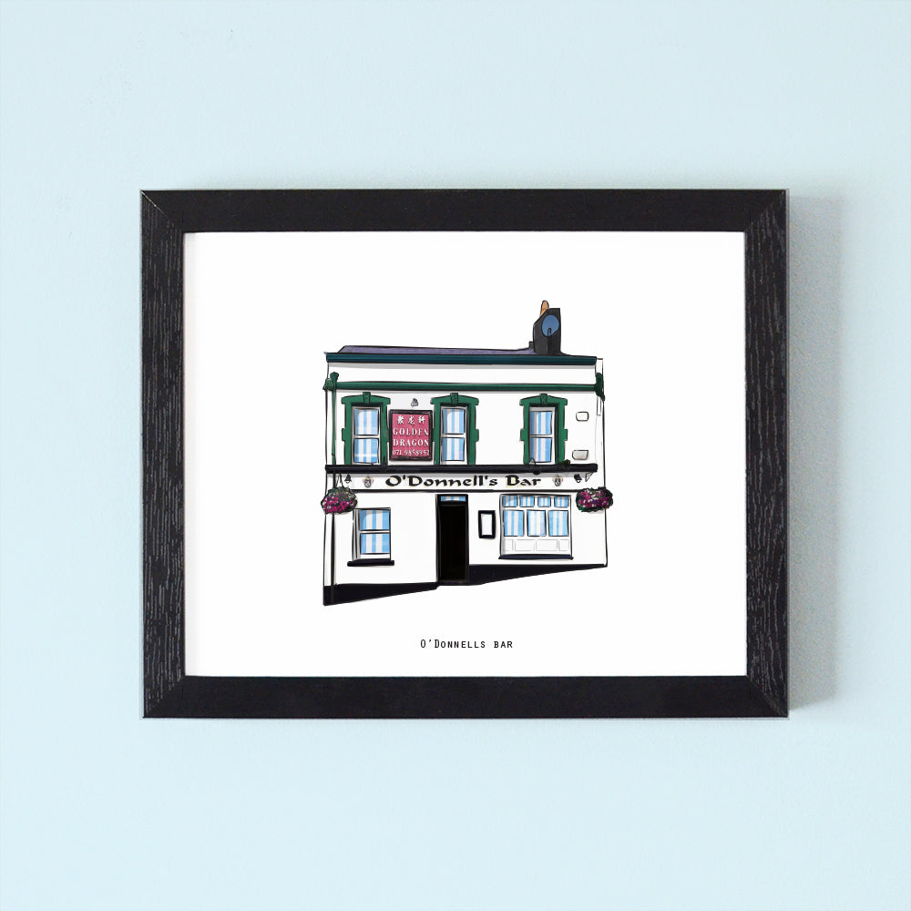 O'Donnells Bar ( Ballyshannon ) Illustrated Pubs of Donegal