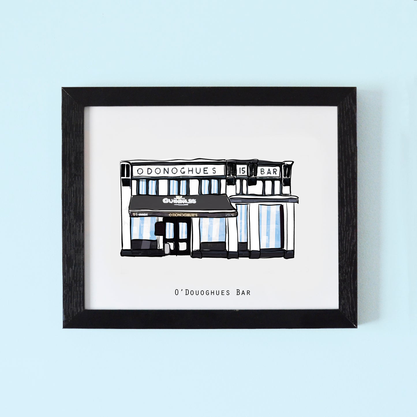 O'Douoghues bar (Merrion Row) Illustrated pubs of Dublin
