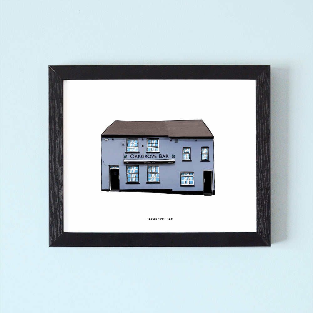 Oakgrove Bar Illustrated Pubs of Derry