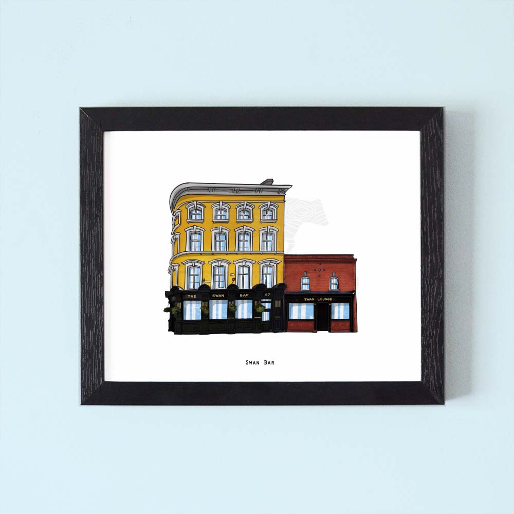 Swan Bar Illustrated Pubs of Ireland