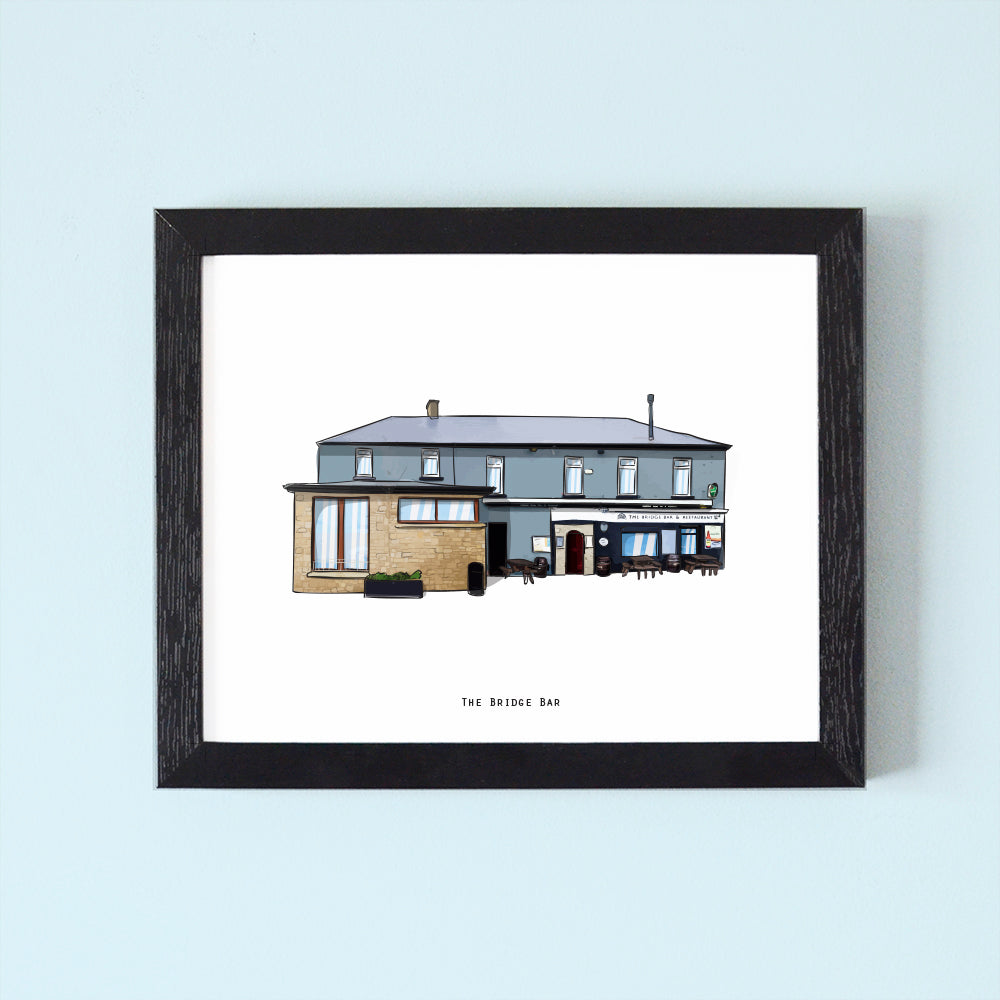 The Bridge Bar Illustrated Pubs of Donegal