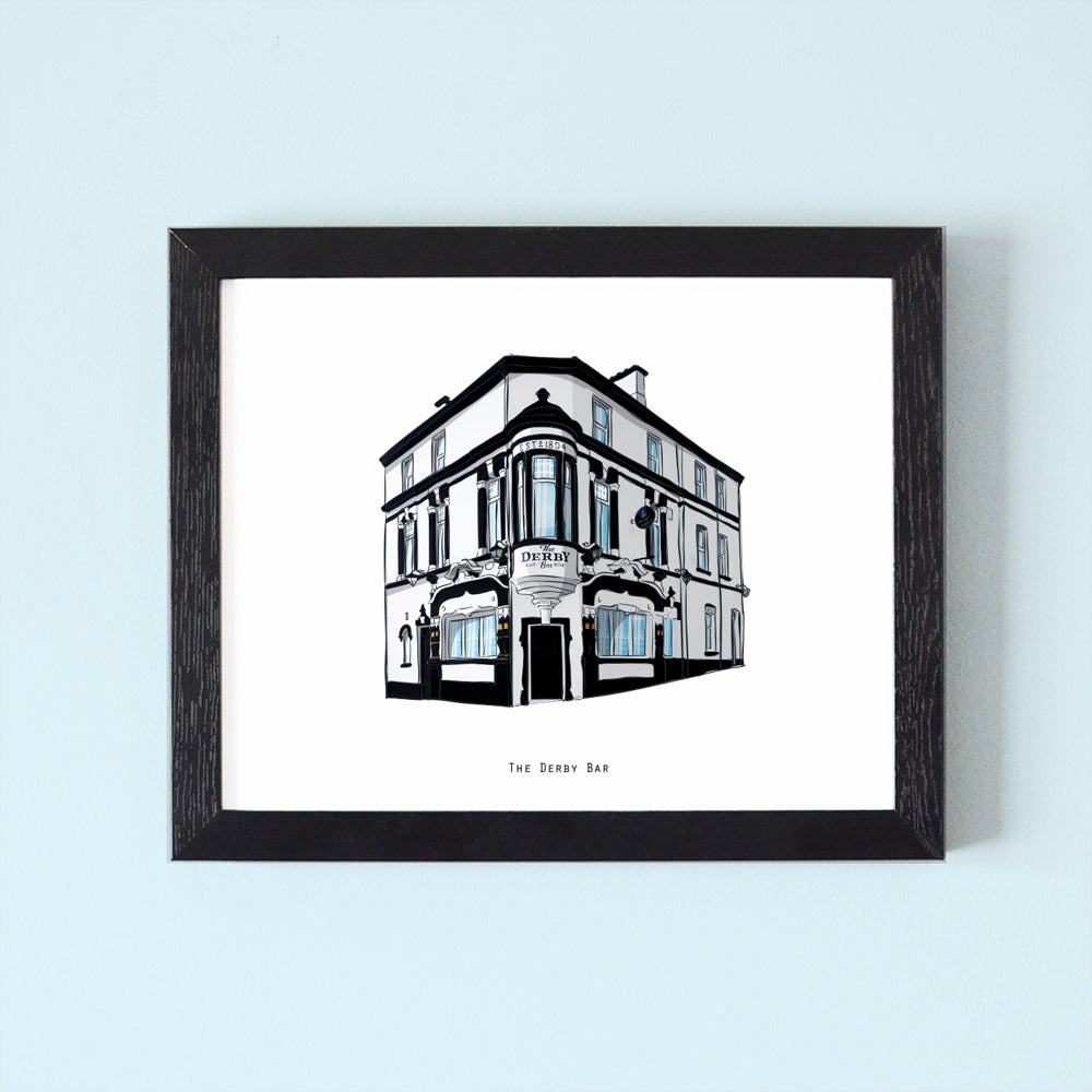 The Derby Bar Illustrated Pubs of Derry