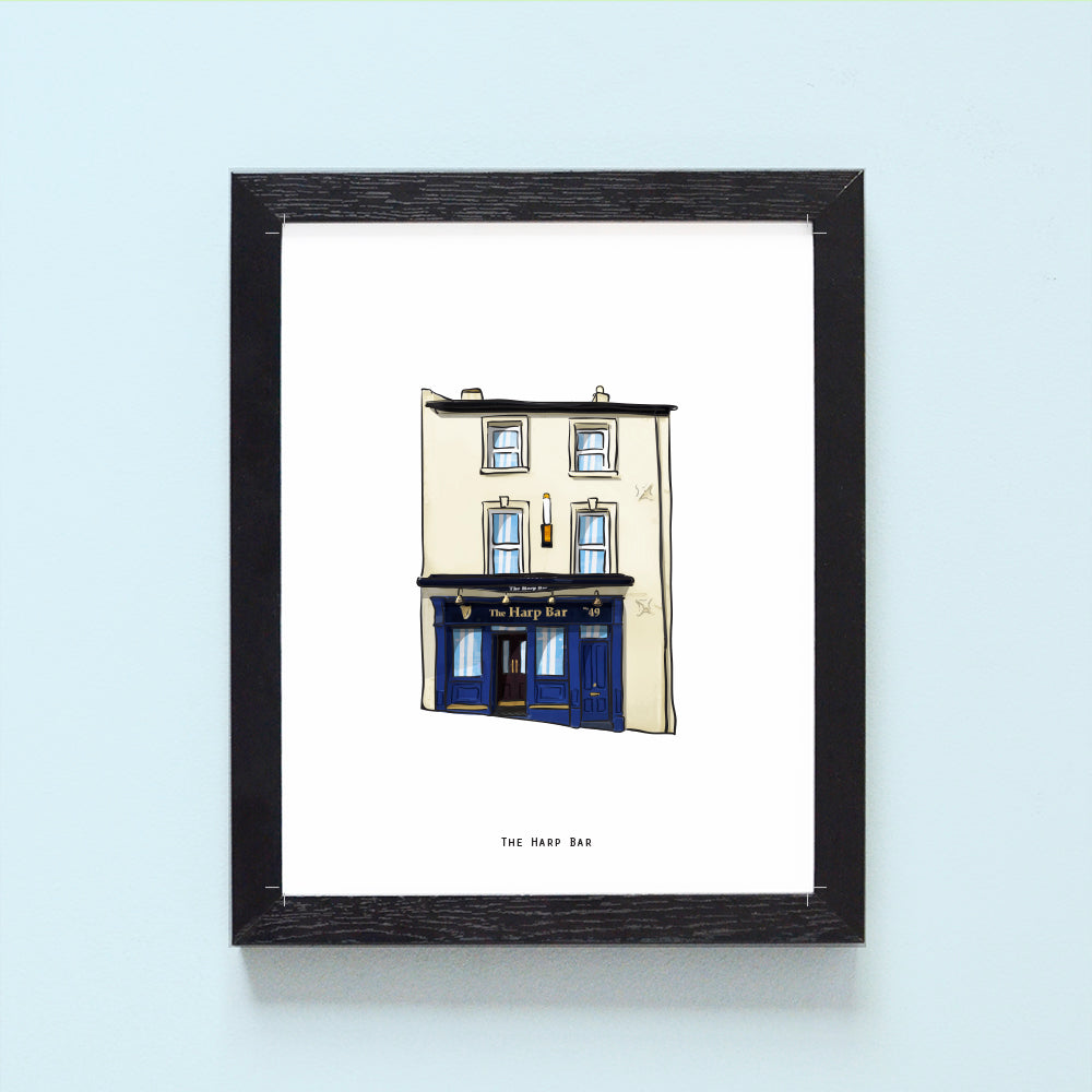 The Harp Bar Illustrated Pubs of Derry