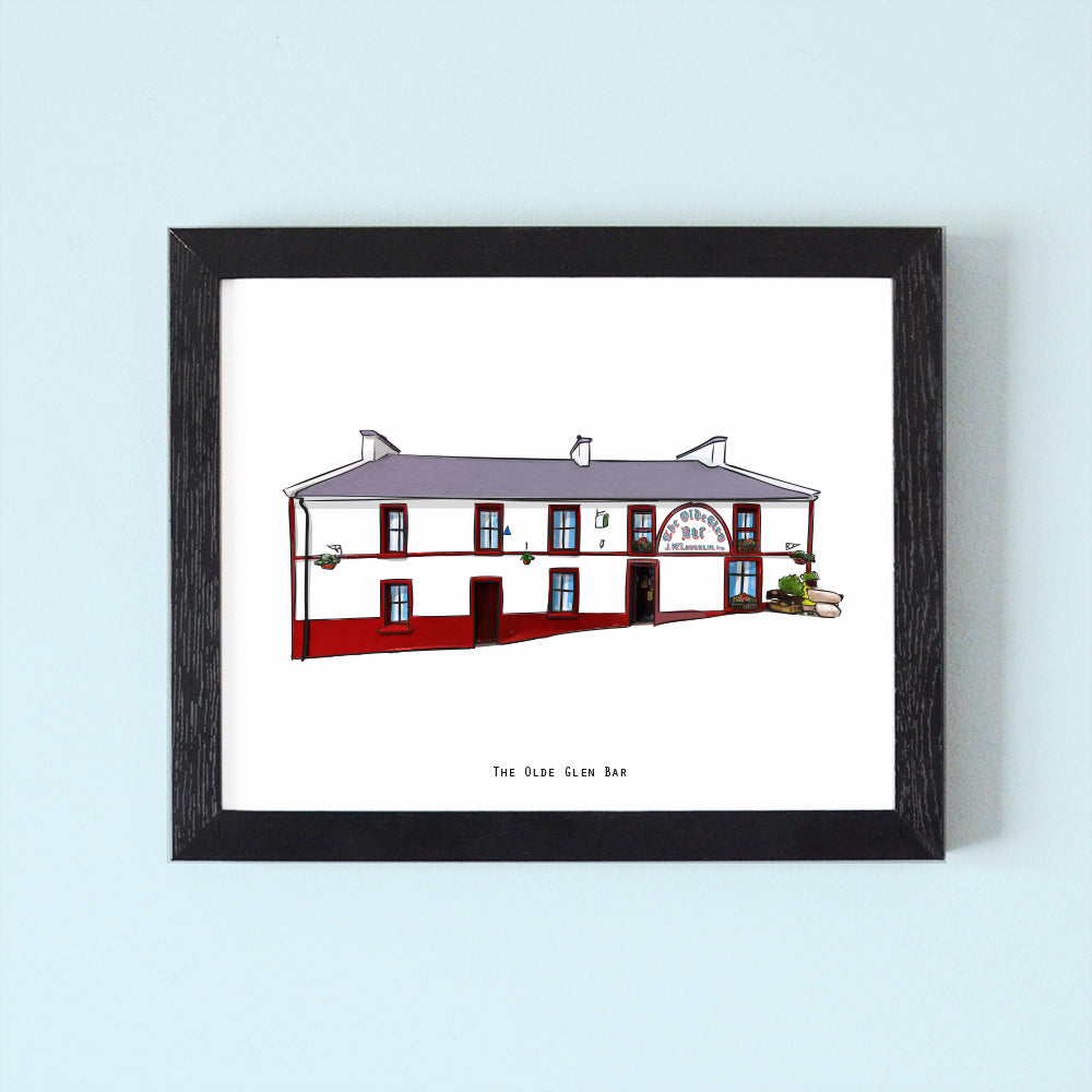 The Olde Glen Bar Illustrated Pubs of Donegal