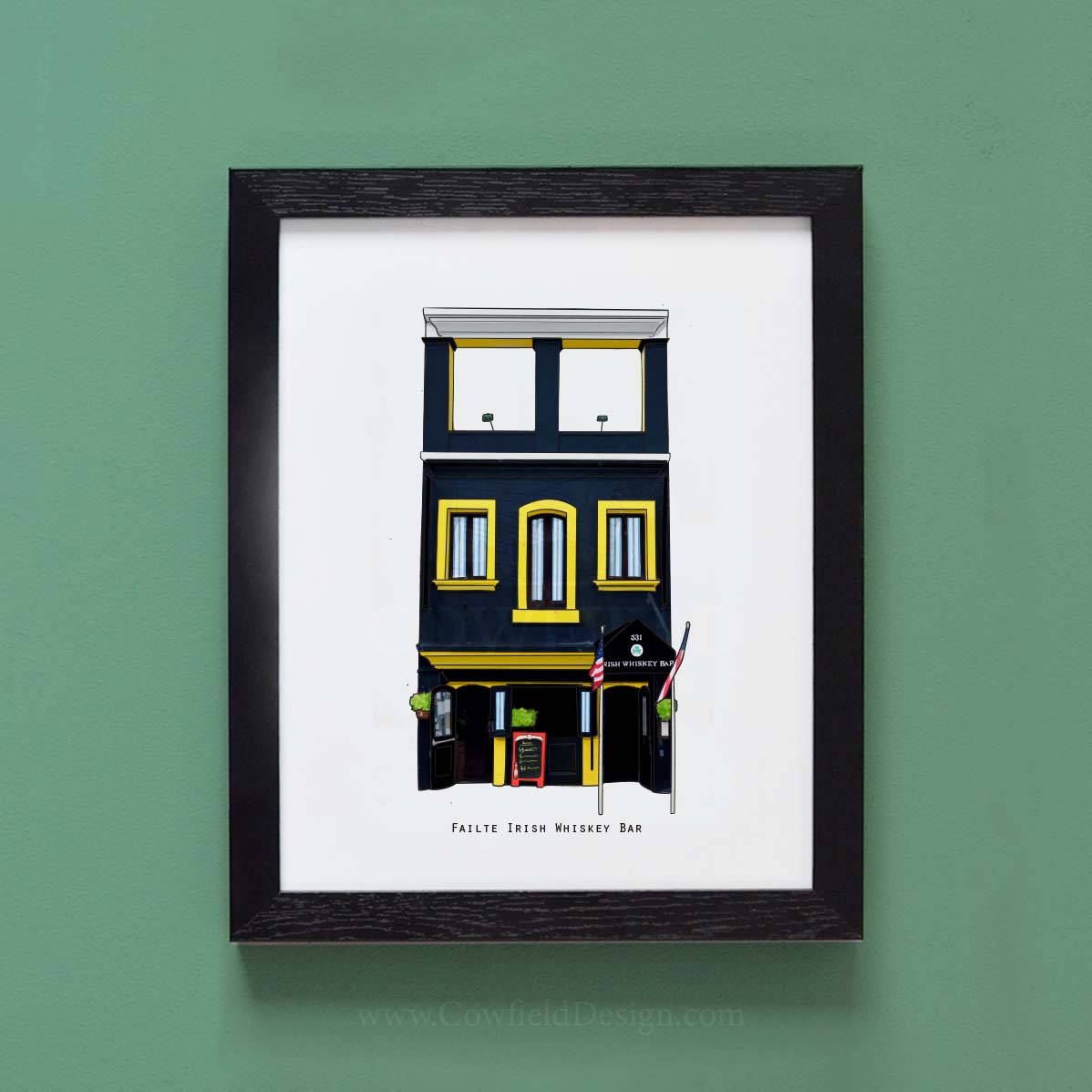 Failte Irish Whiskey Bar - NYC Illustrated Pubs of New York