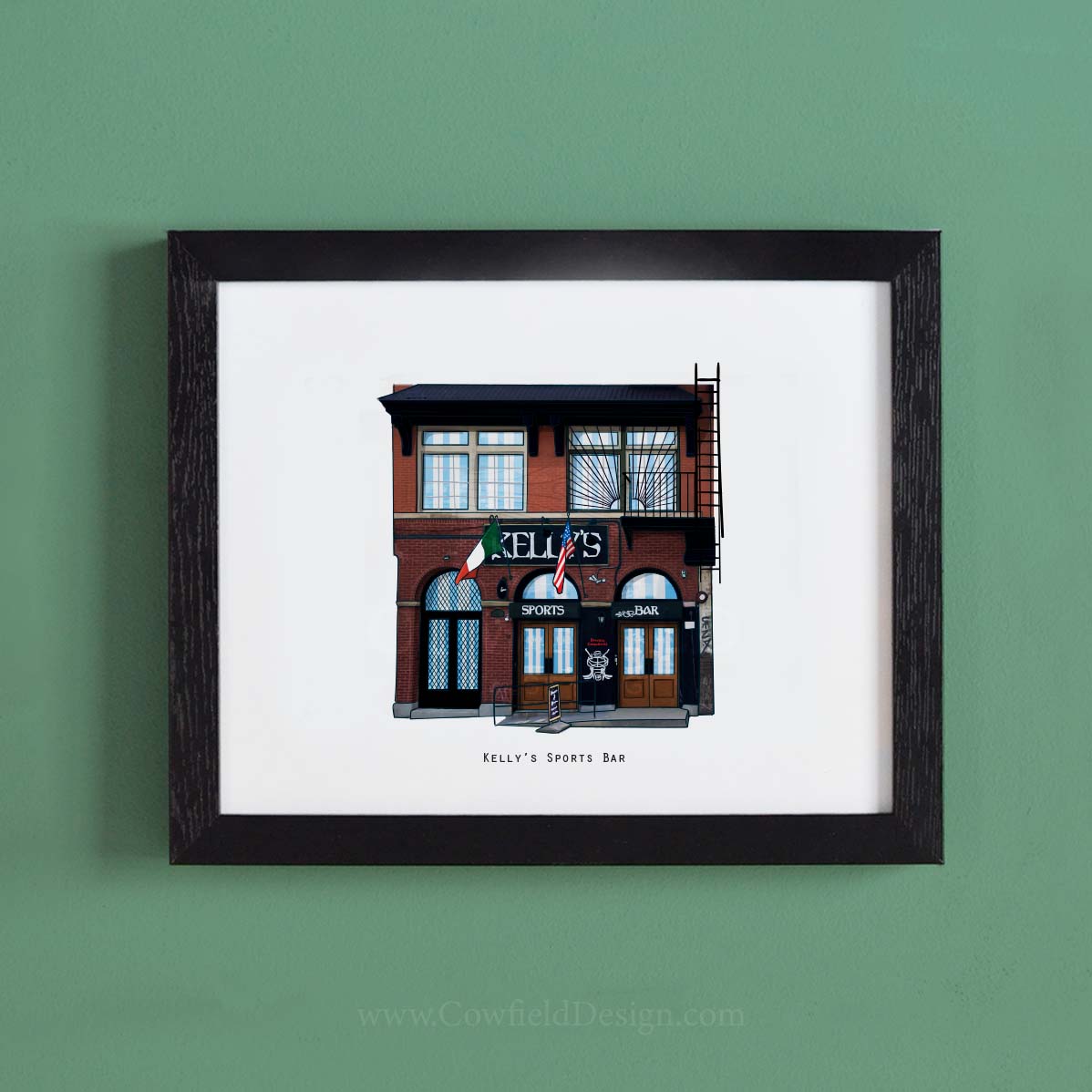 Kelly’s Sports Bar - NYC Illustrated Pubs of New York