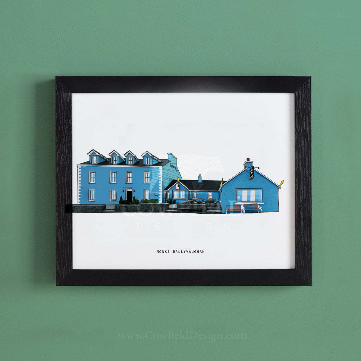 Monks Ballyvaughan - Clare Illustrated Pubs of Clare