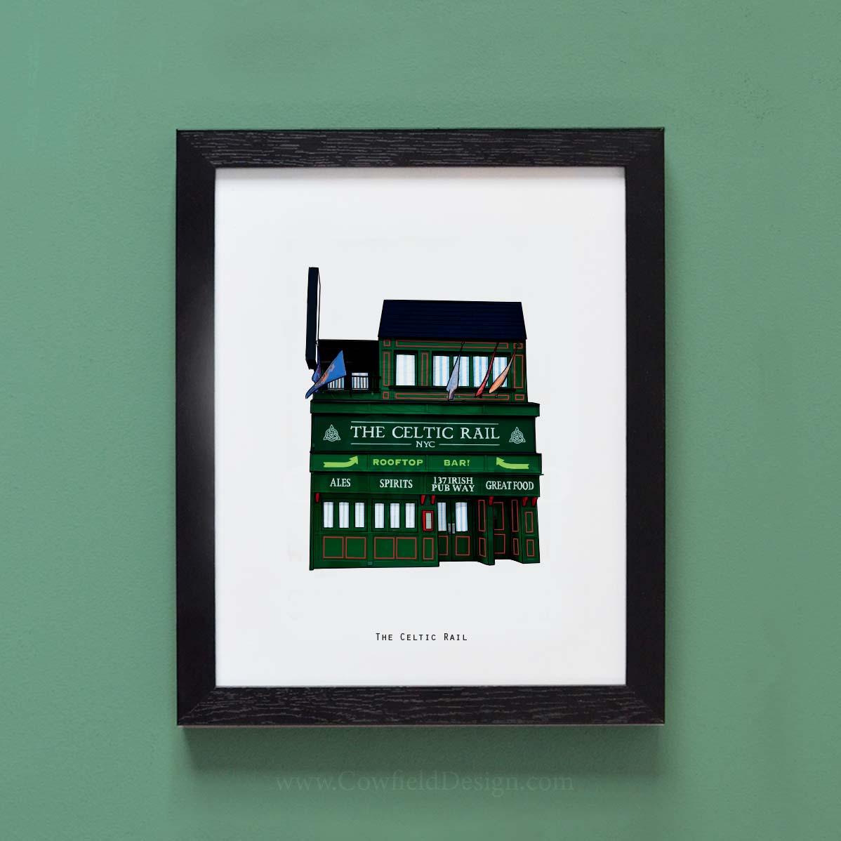The Celtic Rail - NYC Illustrated Pubs of New York