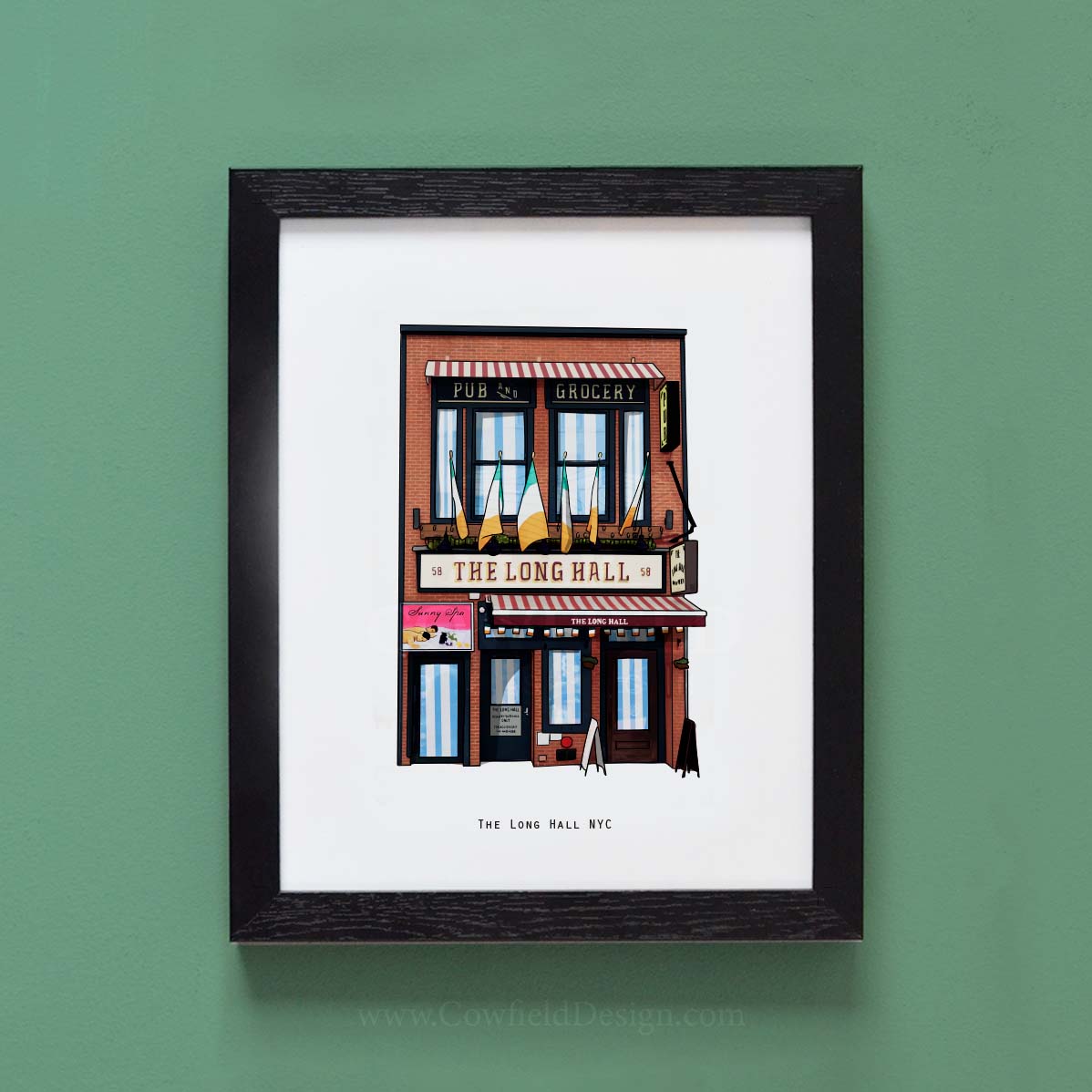 The Long Hall - NYC Illustrated Pubs of New York