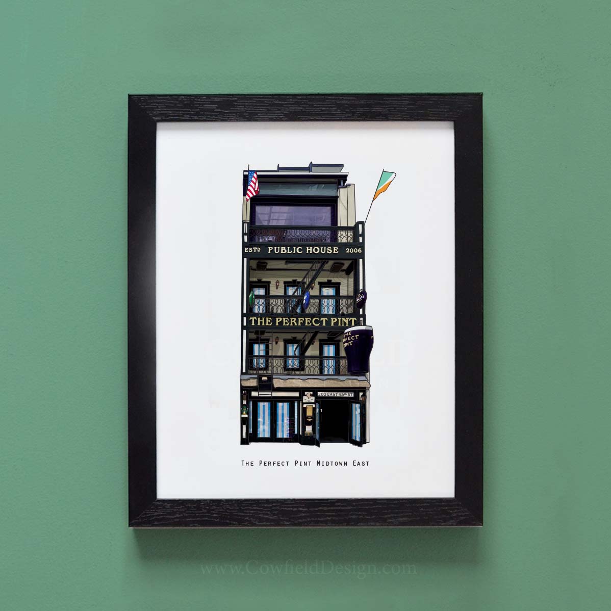 The Perfect Pint Midtown East - NYC Illustrated Pubs of New York