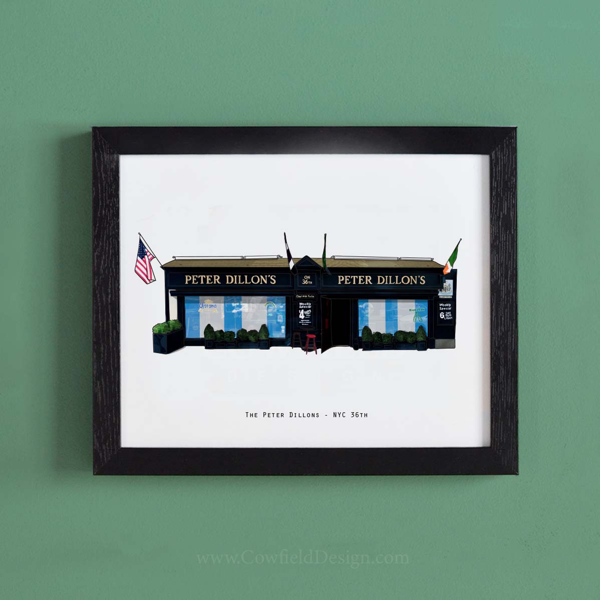 The Peter Dillons 36th - NYC Illustrated Pubs of New York
