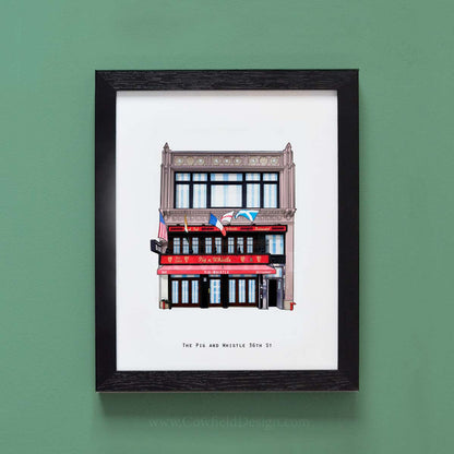 The Pig and Whistle 36th - NYC Illustrated Pubs of New York