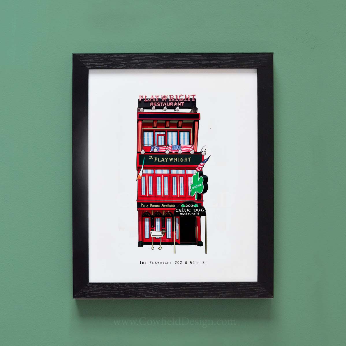 The Playright 202 W 49th St - NYC Illustrated Pubs of New York