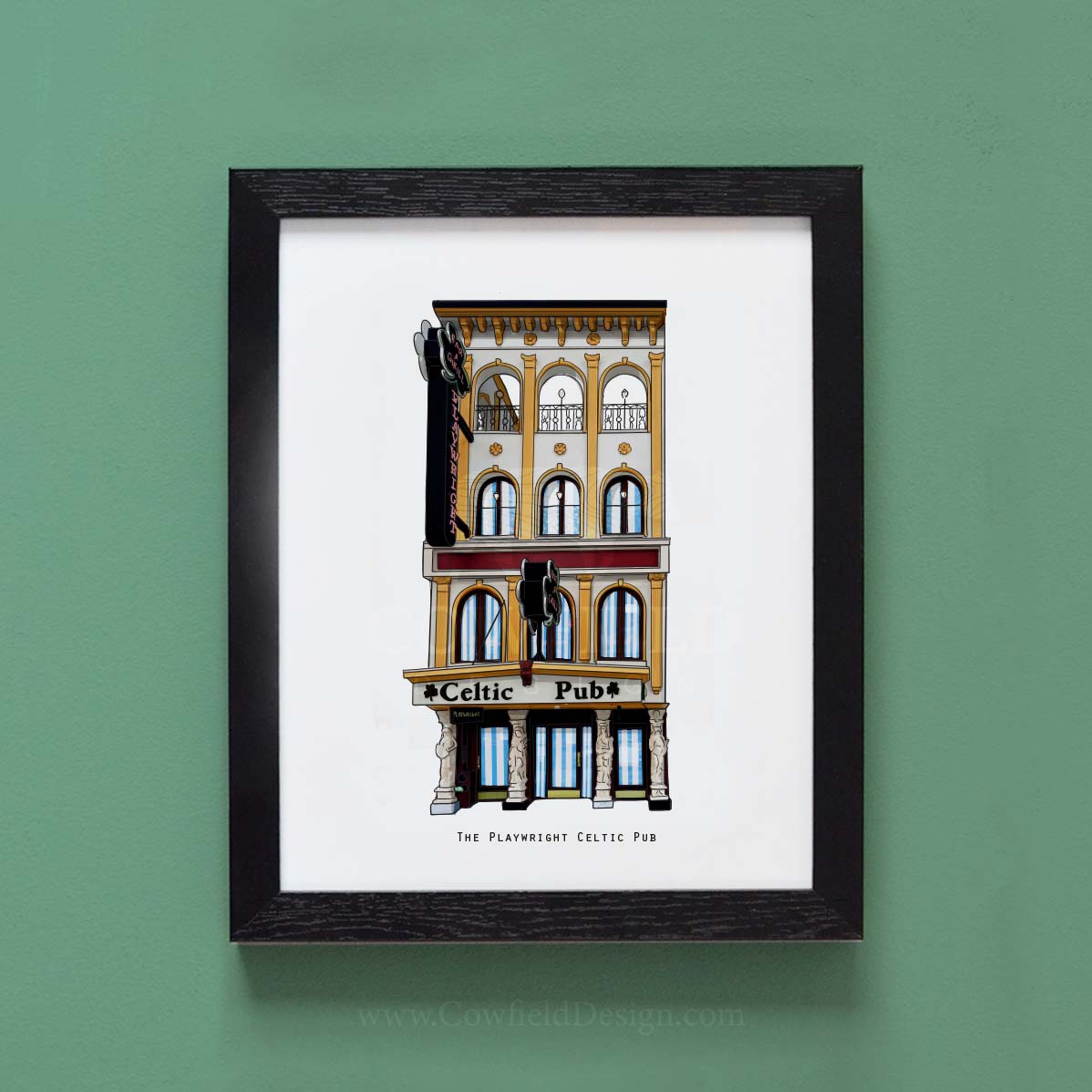 The Playwright Celtic Pub - NYC Illustrated Pubs of New York