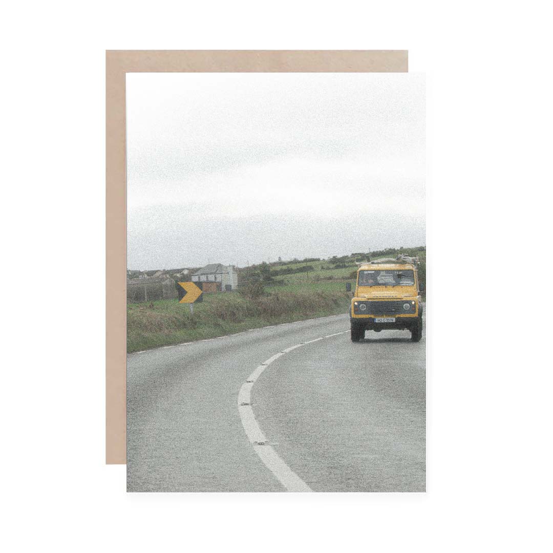 Yellow Irish Roads Greeting Cards