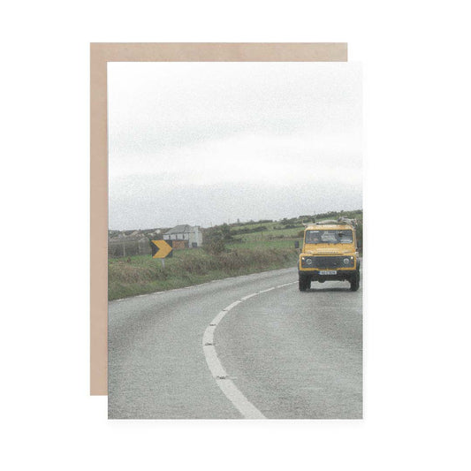 Yellow Car - Greeting Card