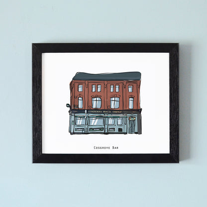 Cosgrove Bar Illustrated Pubs of Belfast