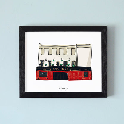 Laverys Bar (Red) Illustrated Pubs of Belfast