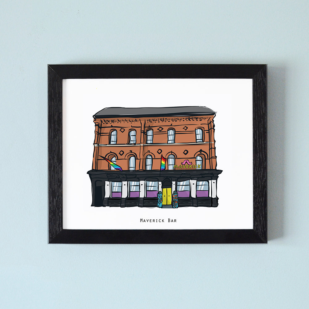 Maverick Bar Illustrated Pubs of Belfast