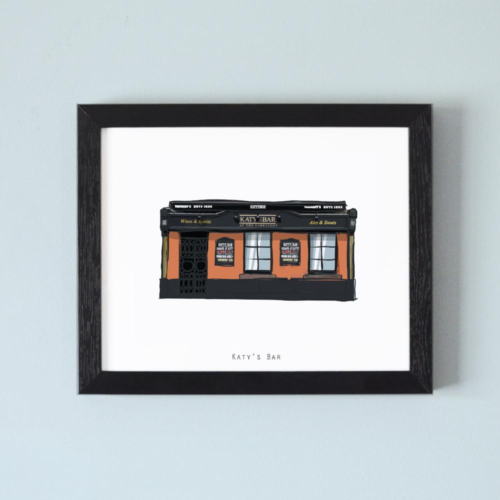 Katy's Bar Illustrated Pubs of Belfast