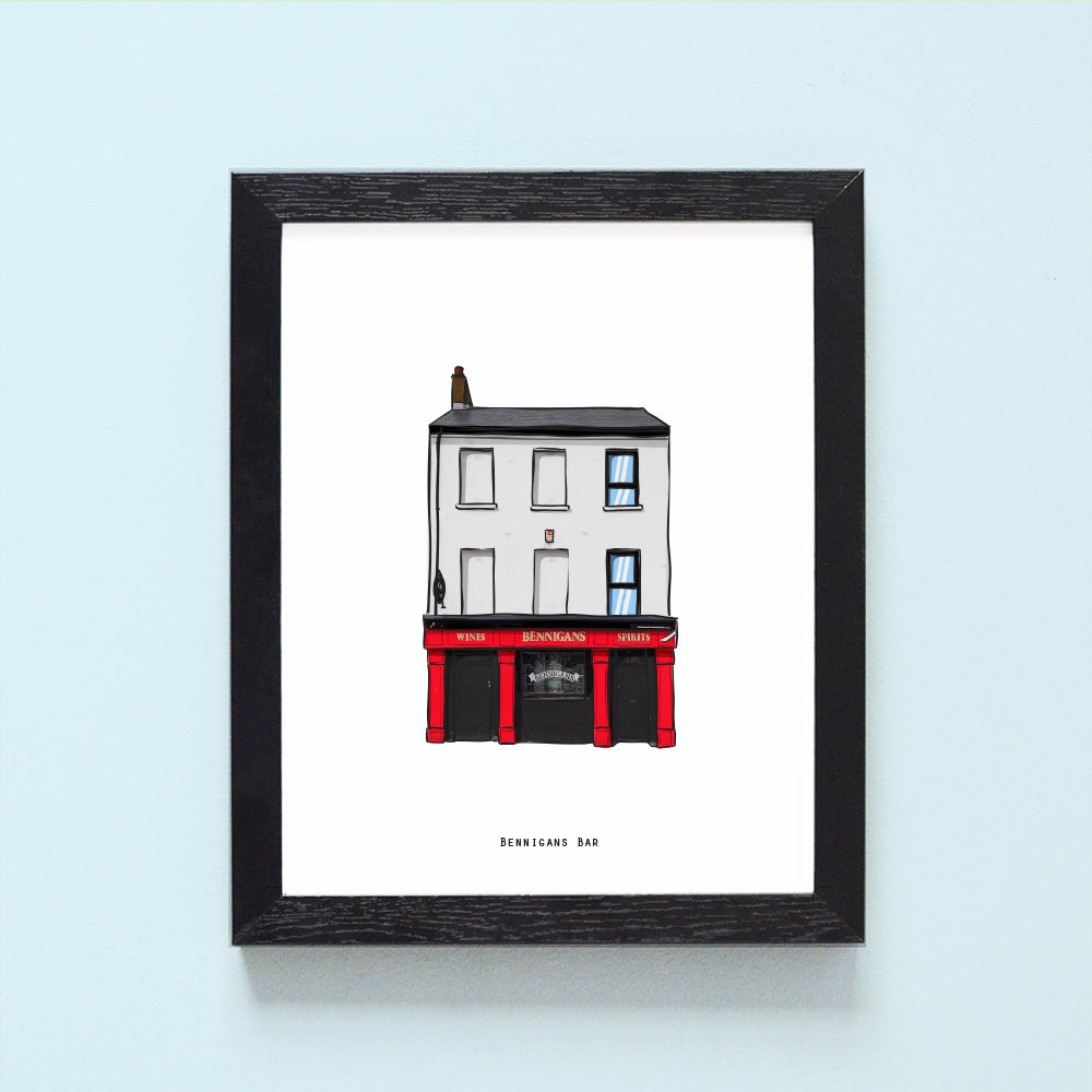 Bennigans Bar Illustrated Pubs of Derry