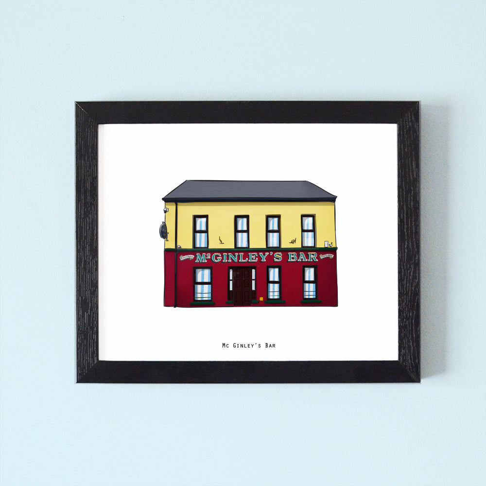 Mc Ginley's Bar ( Ballyshannon ) Illustrated Pubs of Donegal