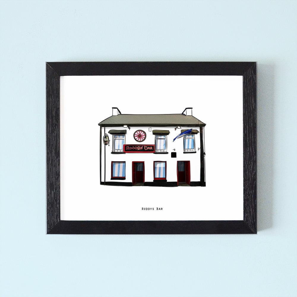 Roddys Bar Illustrated Pubs of Donegal