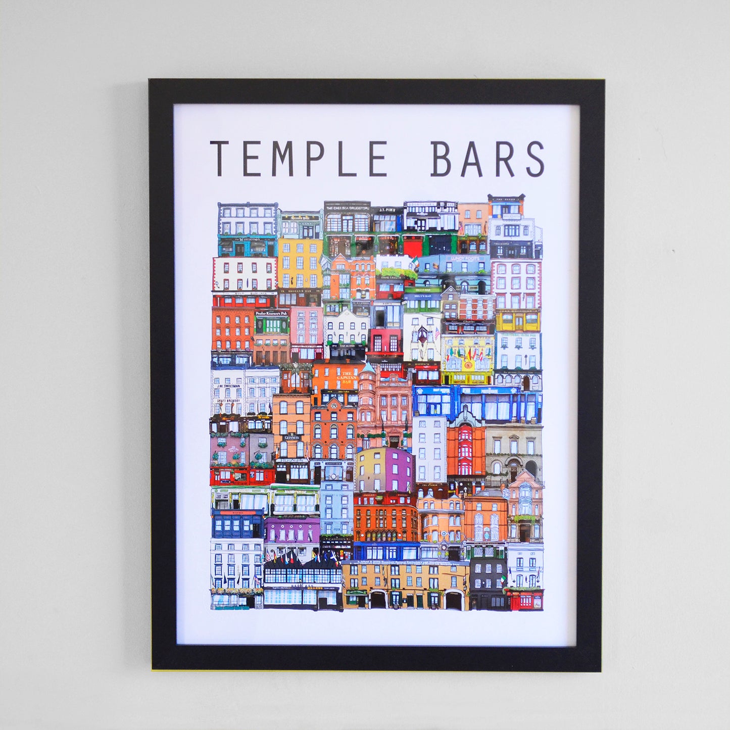 300x400mm Framed Temple Bars