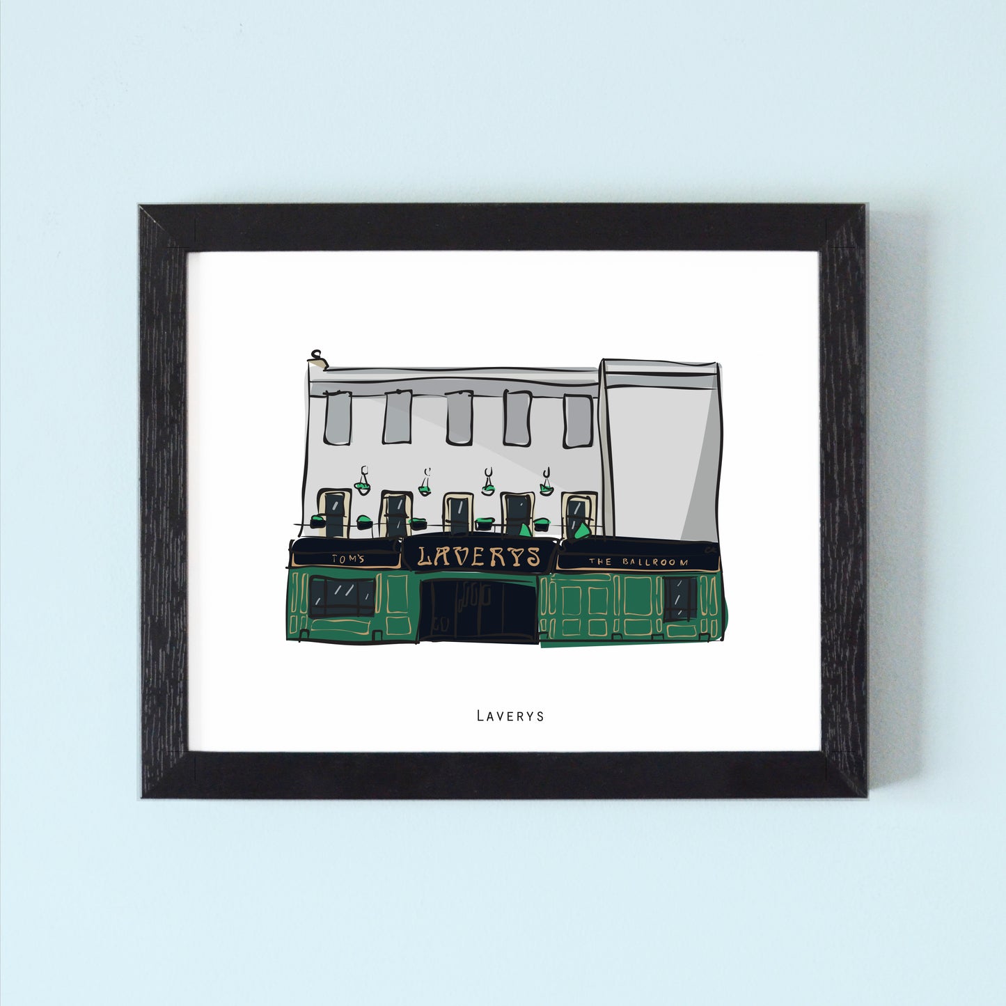 Laverys Bar (Green) Illustrated Pubs of Belfast
